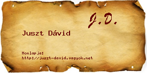 Juszt Dávid névjegykártya
